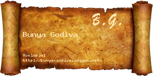 Bunya Godiva névjegykártya